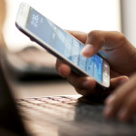 Businessman using smart phone